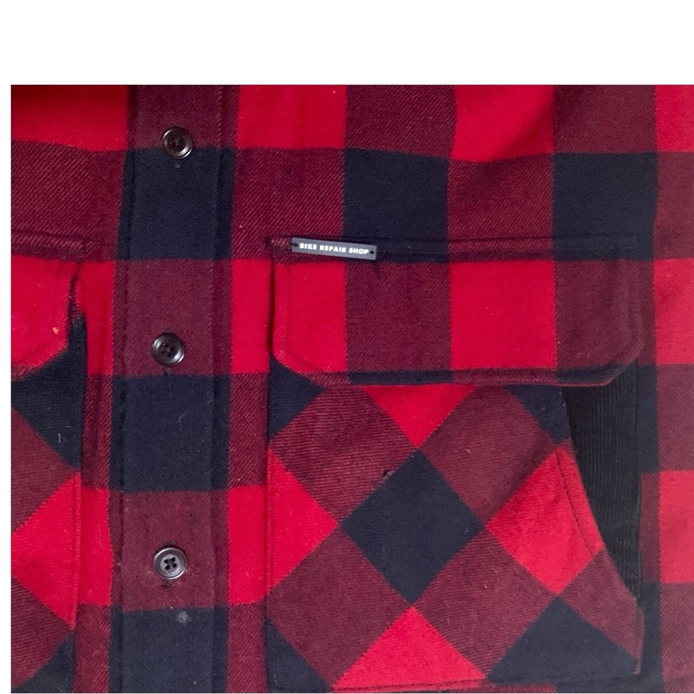 🛠️ Bike Repair Shop by Bean Pole Plaid Shacket Jacket  Lumberjack Vibes  Men’s M View 5